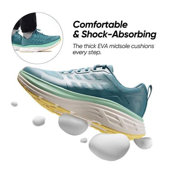 [ActiveFloat] Men's Comfortable Lightweight Running Shoes - BLUE GREEN - 2